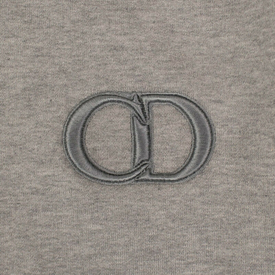 Cotton 'CD Icon' Logo Hooded Sweatshirt - Gray