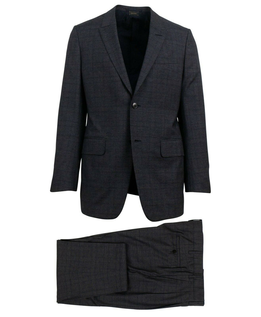 Plaid Suit - Navy