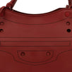 Leather Blackout City Shoulder Bag - Red