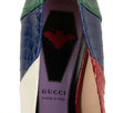 Women's Leather Snakeskin With Logo Pump - Multicolored