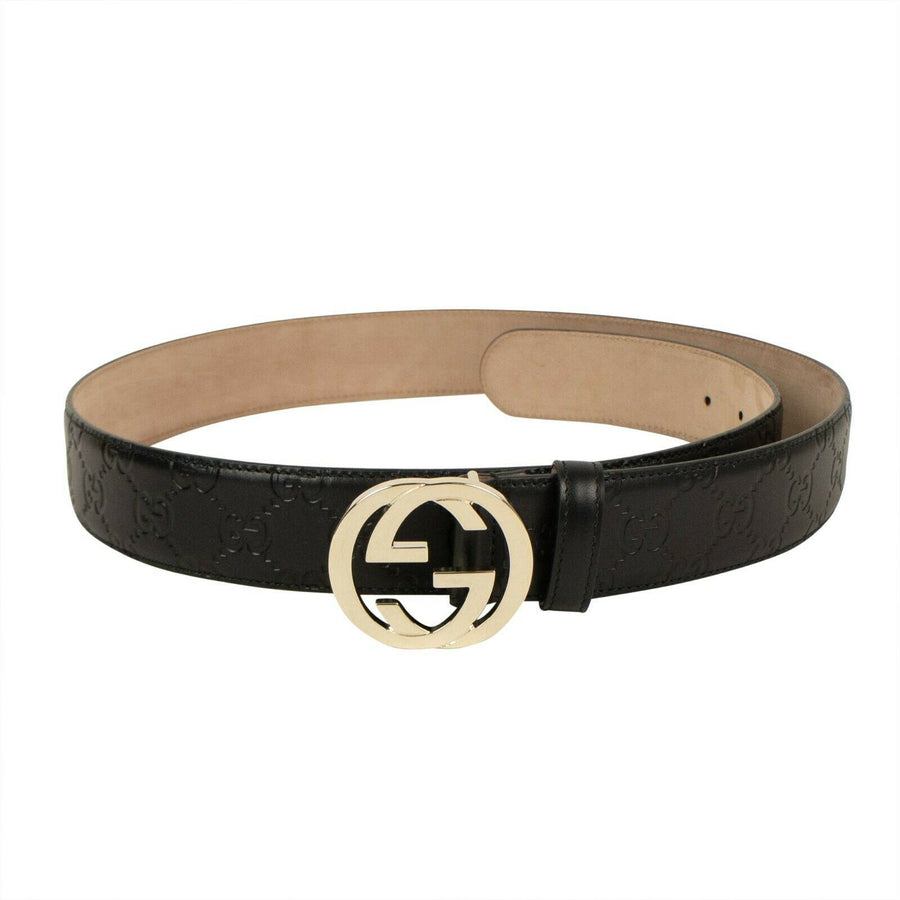 Leather Signature Belt - Black