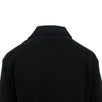 Laced Front Collared Sweater Top - Black