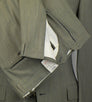 Windowpane Wool Blend 2 Button Suit - Khaki Green