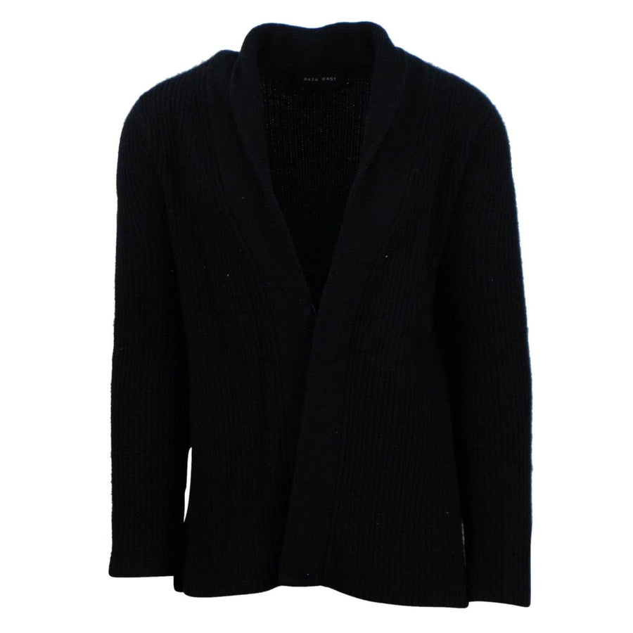 Rib Knit Cardigan - Black