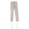 Leather Lace-Up Front Skinny Pants - Ice Gray