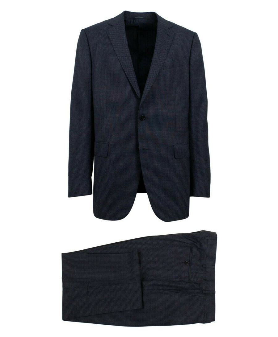 ERMENGILDO ZEGNA SU MISURA Wool Two Button Suit - Blue