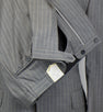 Drop 7 Striped Wool Blend 3 Roll 2 Button Suit - Gray