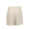 Silk Pleated Front Shorts - Ivory