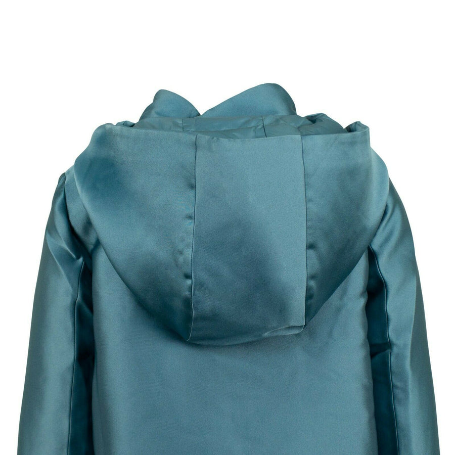 Polyester Blend Down Filled Coat - Blue