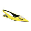 BB Satin Slingback Ballerina Flats - Yellow