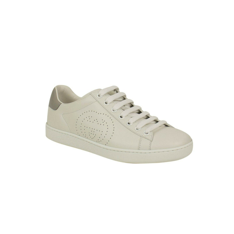 Ace With Interlocking G Sneakers - White