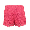 Floral Embroidered Shorts - Pink