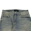 Denim Skinny Bruise Repaired Jeans - Light Blue