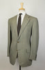 Windowpane Wool Blend 2 Button Suit - Khaki Green