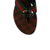 GG Thong Web Sandals - Green And Red