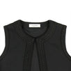 Wool Sleeveless Vest Top - Black