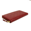 Leather Star Embossed Wallet - Red