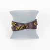 J'ADIOR Brown Leather Two Loop Bracelet