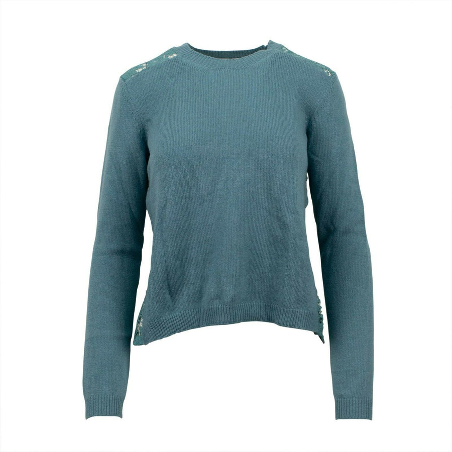 Long Sleeve Cashmere Sweater Top - Teal