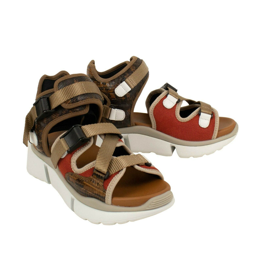 Python Print 'Sonnie' Sandals Sneakers - Brown