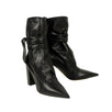 Huggy Lambskin Leather Ankle Boots - Black