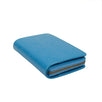 Leather Number Embossed Organizer Wallet - Blue