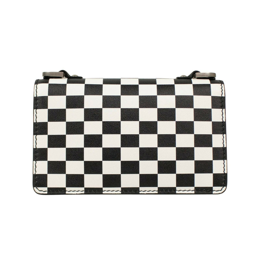 Checkered Leather J'ADio(r)evolution Hand Bag - Black / White