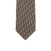 Silk Dior Oblique Narrow Neck Tie - Gray/Pink