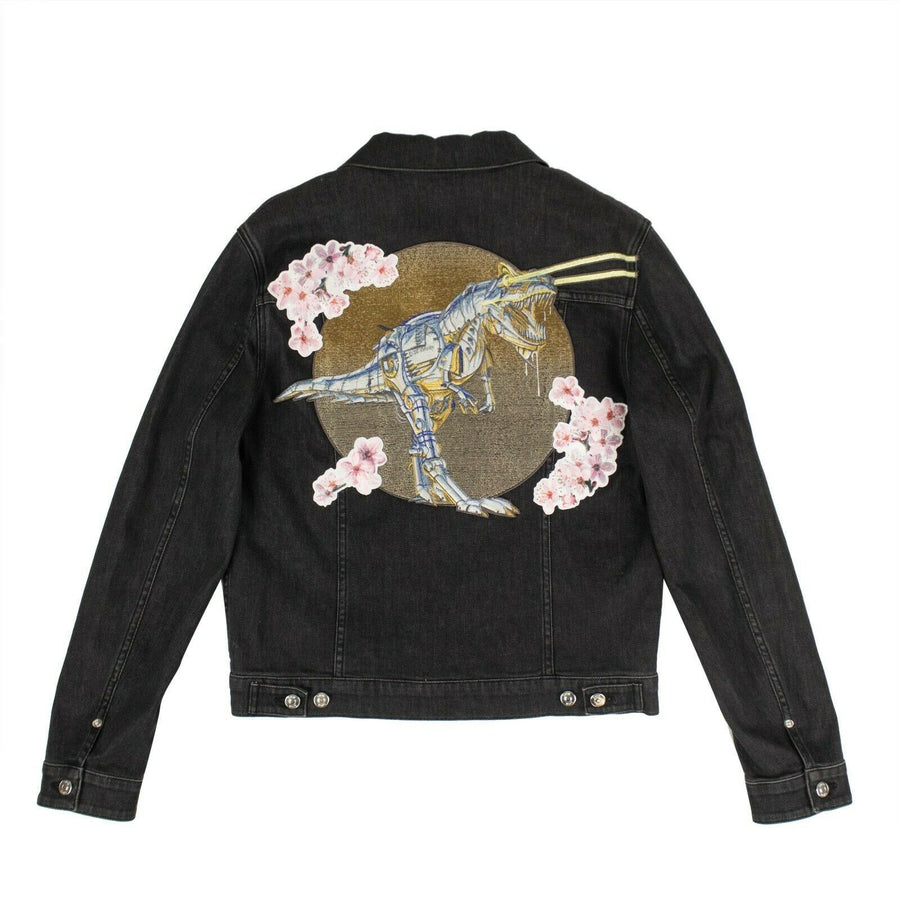 DIOR x SORAYAMA Cotton Back Embroidery Denim Jacket - Gray