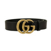 Leather Double G Belt - Black