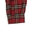 Laced Plaid Button Down Shirt - Red