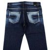 Bleached Cotton Blend Jeans - Blue