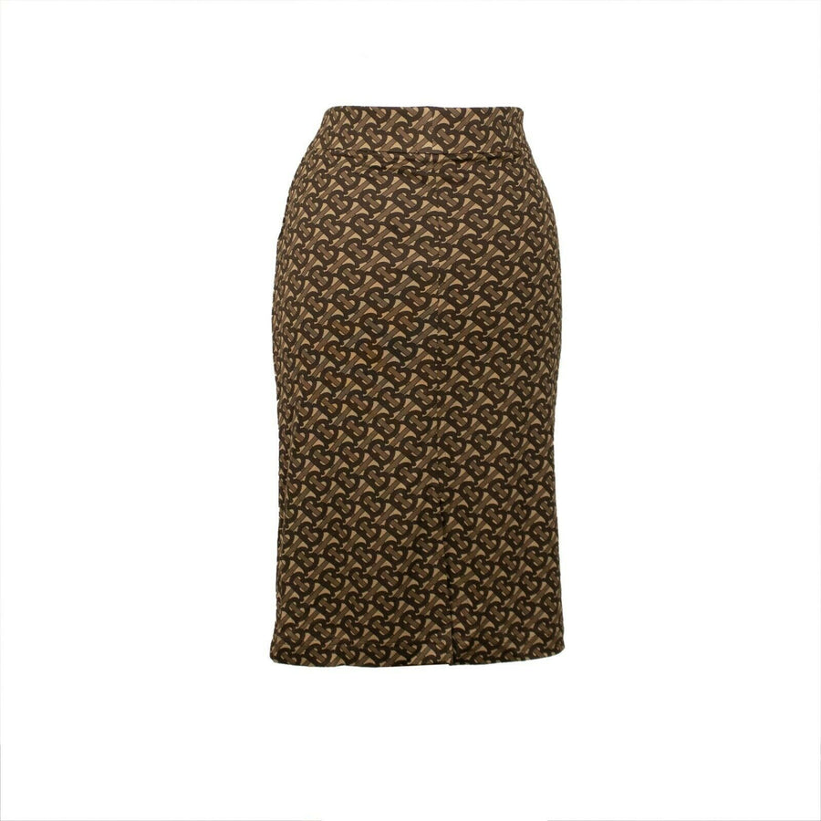 Burberry x Riccardo Tisci Bridle Stripe Logo Long Pencil Skirt - Brown