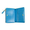 Leather Number Embossed Organizer Wallet - Blue