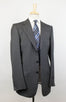 Drop 7 Striped Wool 3 Roll 2 Button Suit - Gray