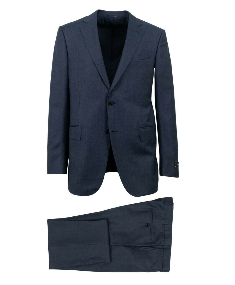 Wool Two Button Suit - Blue