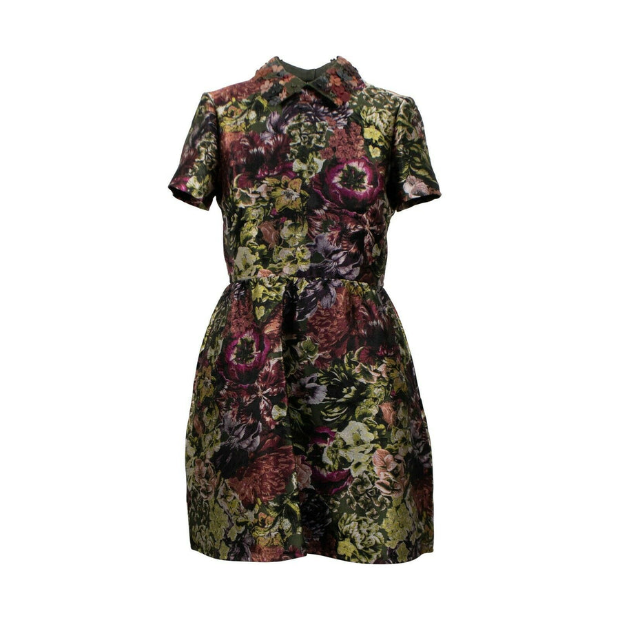 Floral Print Silk Blend Dress - Multi