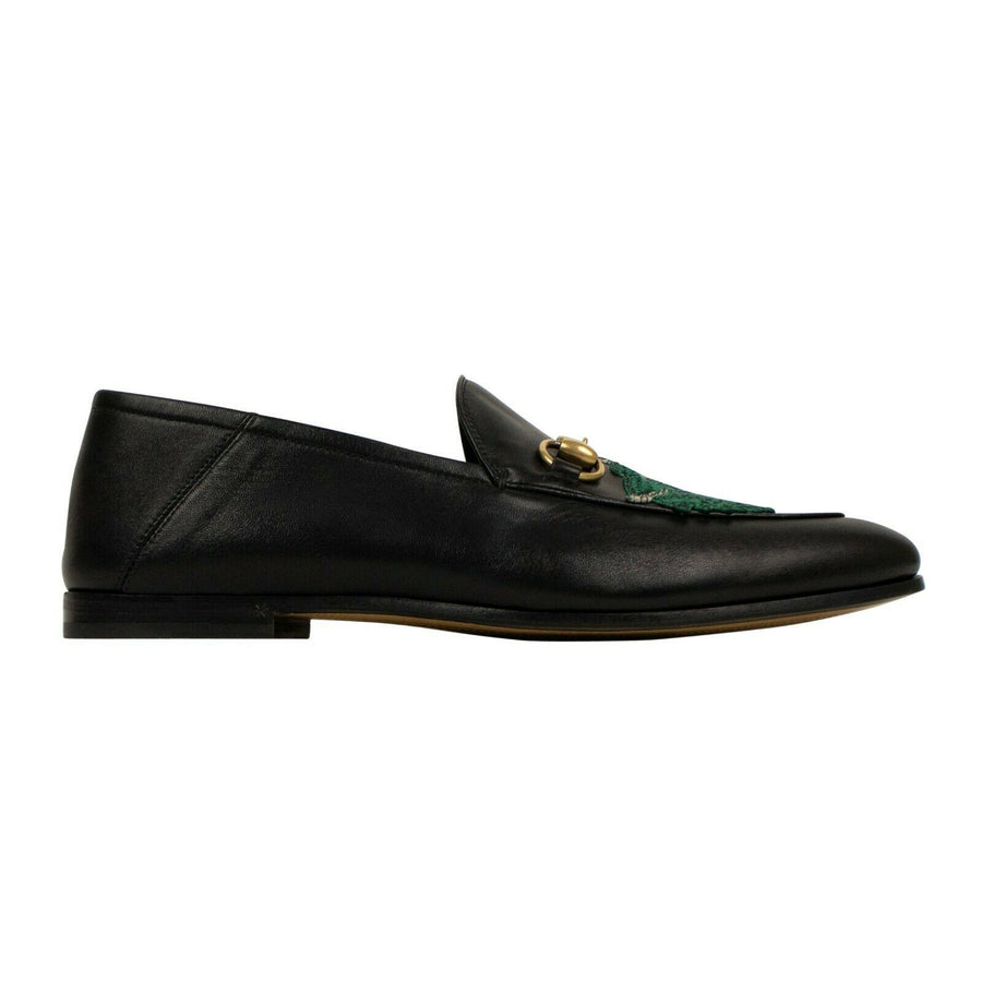 Men's Brixton Leather Panther Horsebit Loafers - Black