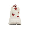 Regis Heart Print High-Top Sneakers - White