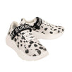 Spotted Animal Print Leather Sneakers - White