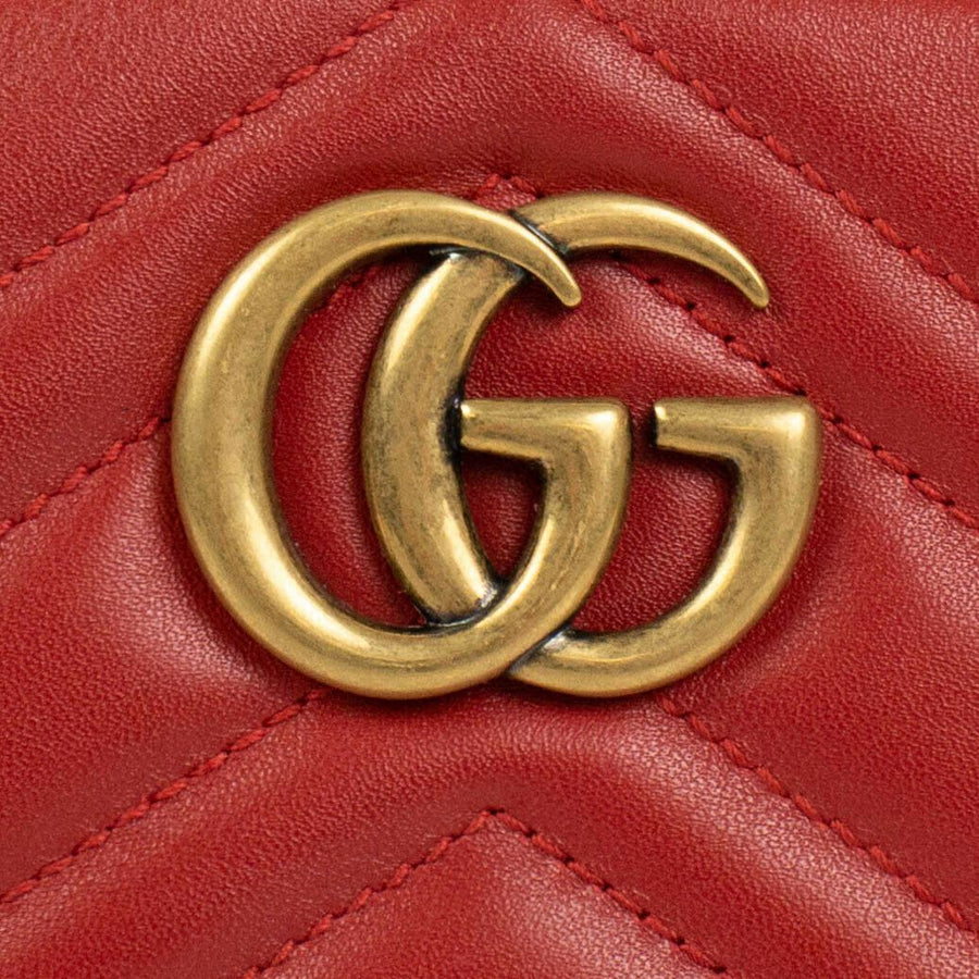 Quilted Leather GG Marmont Matelassé Belt Bag - Red