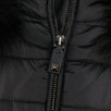 Puffer Cape Fur Collar Coat - Black