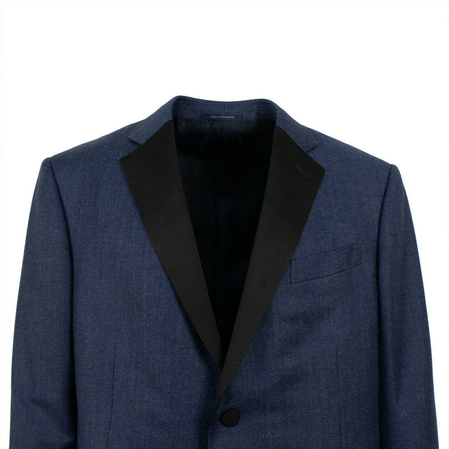 ERMENGILDO ZEGNA SU MISURA Wool Two Button Tuxedo - Blue