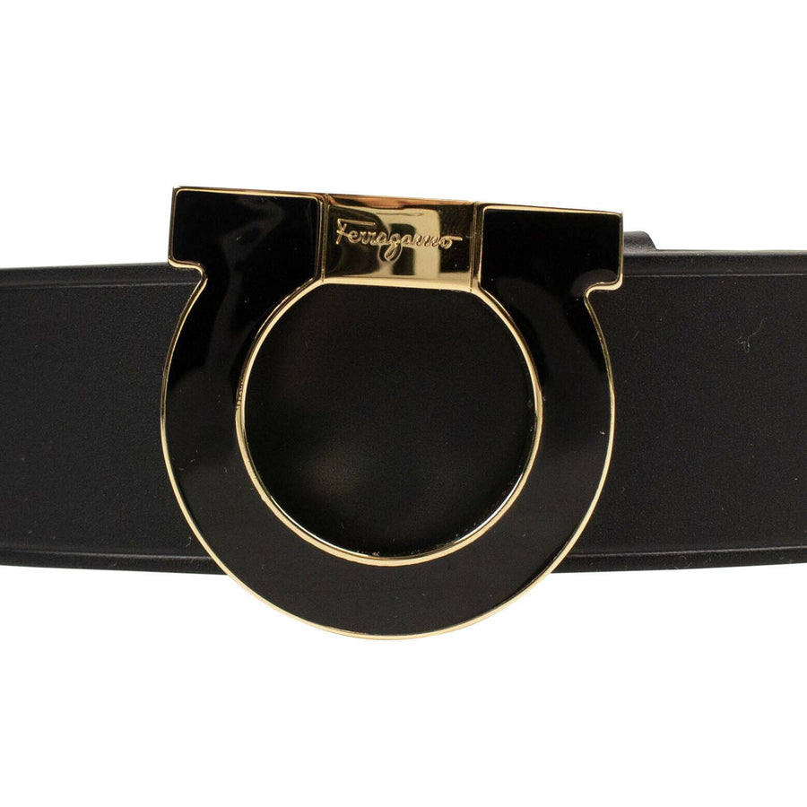 Oversized Single 'Gancio' Belt - Black