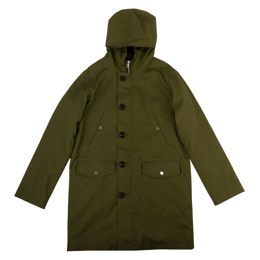 Cotton Lost Boys Face Long Parka - Olive Green