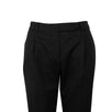 Wool Blend Pleated Pants - Black