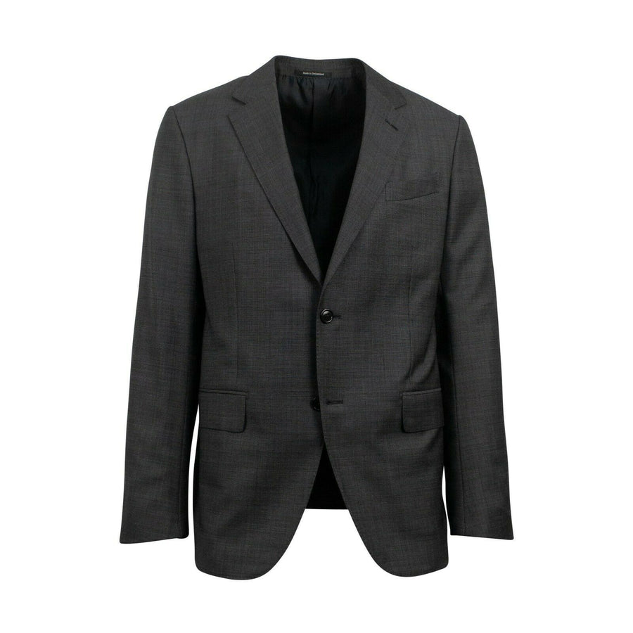 Wool Two Button Suit - Gray