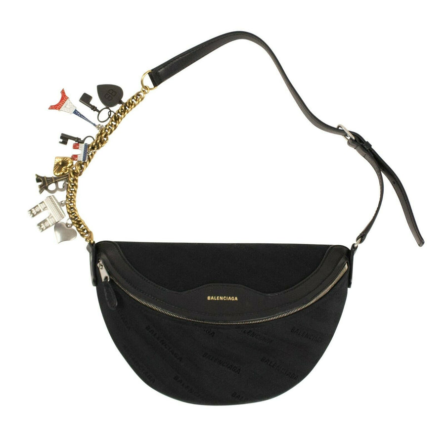 Canvas Souvenir XS Charm Belt Bag - Black