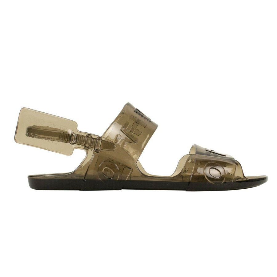 Zip-Tie Jelly Sandal - Black