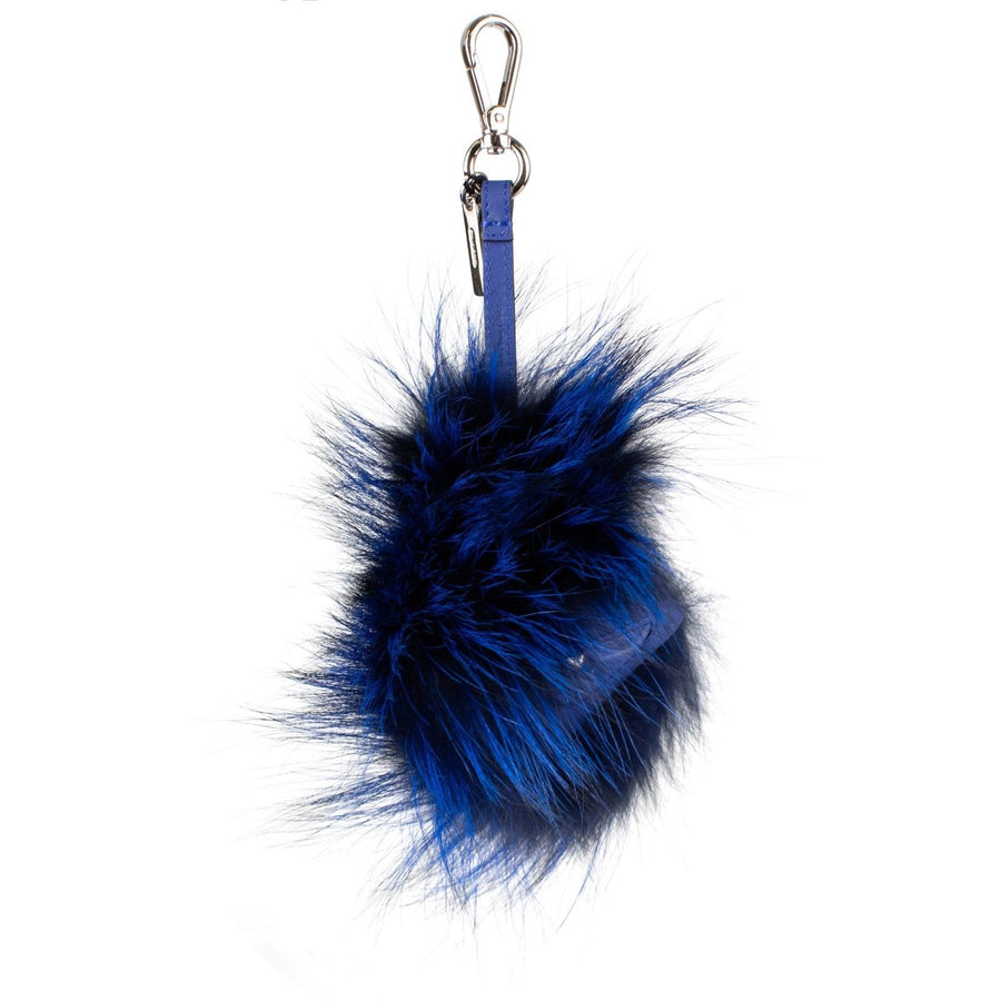 Fox Fur & Leather Monster Cube Charm - Blue